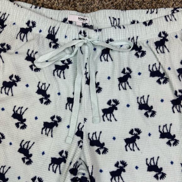 Sonoma Pajama Pants with Moose Print Blue Size XXL - Picture 4 of 6